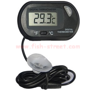 Digital aquarium thermometer with adjustable alarm