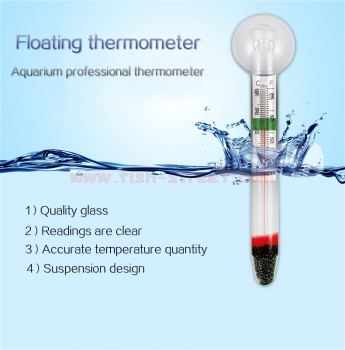 Floating Glass Thermometer  Aquarium Thermometer for Fish Tanks